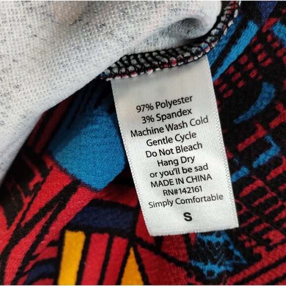 Circle Skirt Women's S Multicolor Knit Short Skater Graphic Bold Pull On - Picture 6 of 8